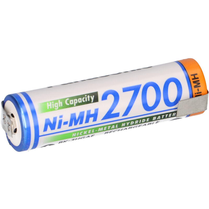 Panasonic AA 2700mAh 1,2V Ni-MH Modellbau-Akku mit Z-Lötfahne Panasonic AA 2700mAh 1,2V Ni-MH Modellbau-Akku mit Z-Lötfahne von Panasonic