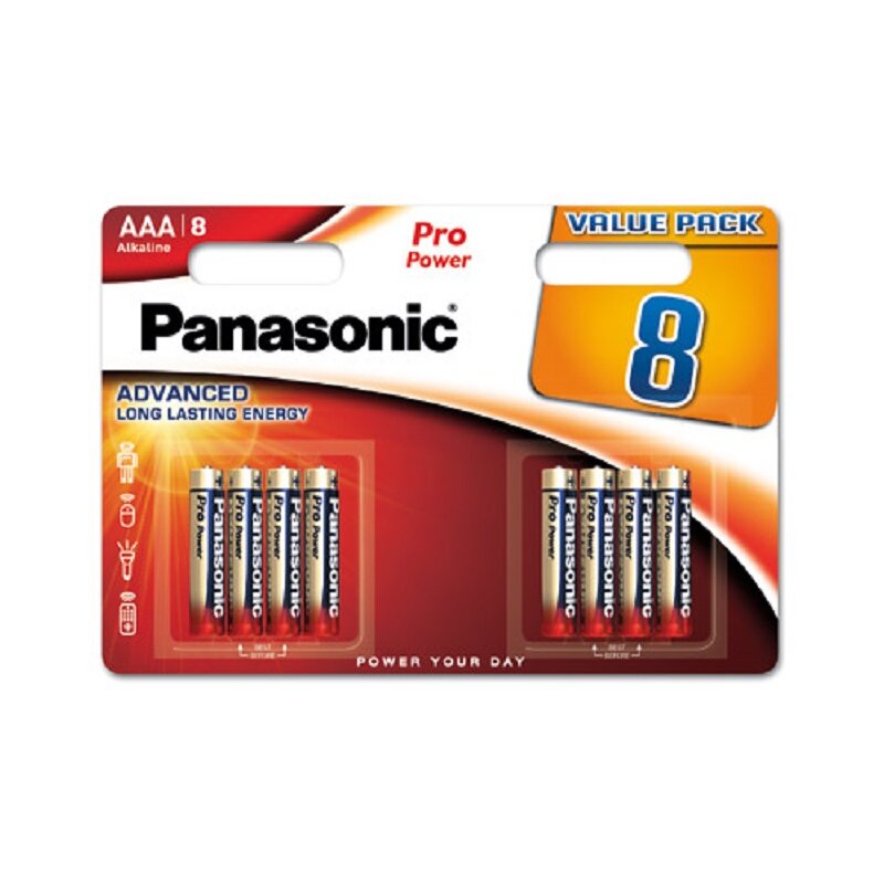 Panasonic AAA Micro Pro Power 1,5V Batterie 8er Blister von Panasonic