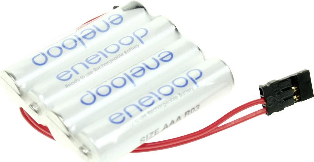 Panasonic Akkupack 4 Micro (AAA) Kabel, Stecker NiMH eneloop Reihe F1x4 4.8 V 750 mAh (124004) von Panasonic