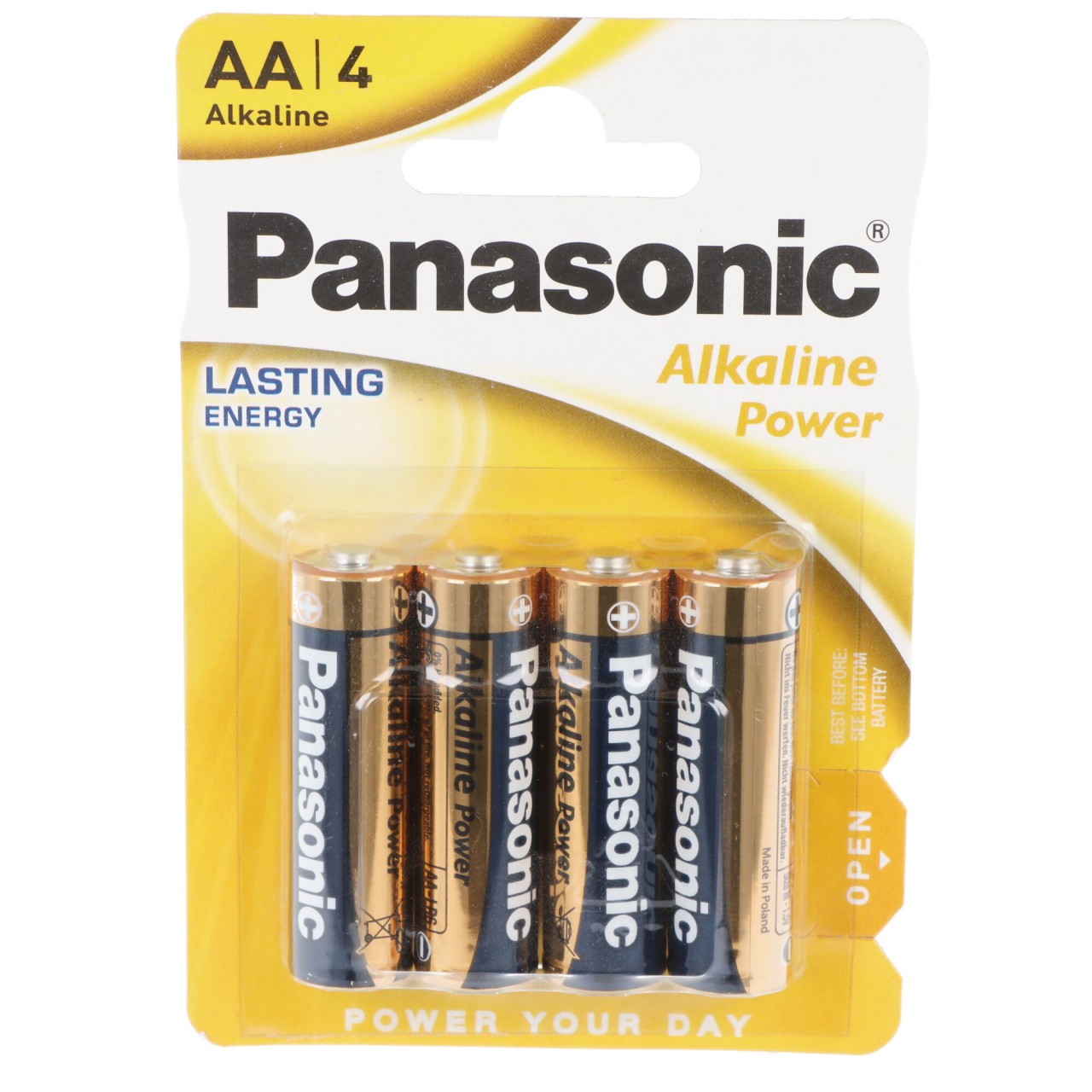 Panasonic Batterie Alkaline, Mignon, AA, LR06, 1.5V Alkaline Power, Retail Blister (4-Pack) von Panasonic