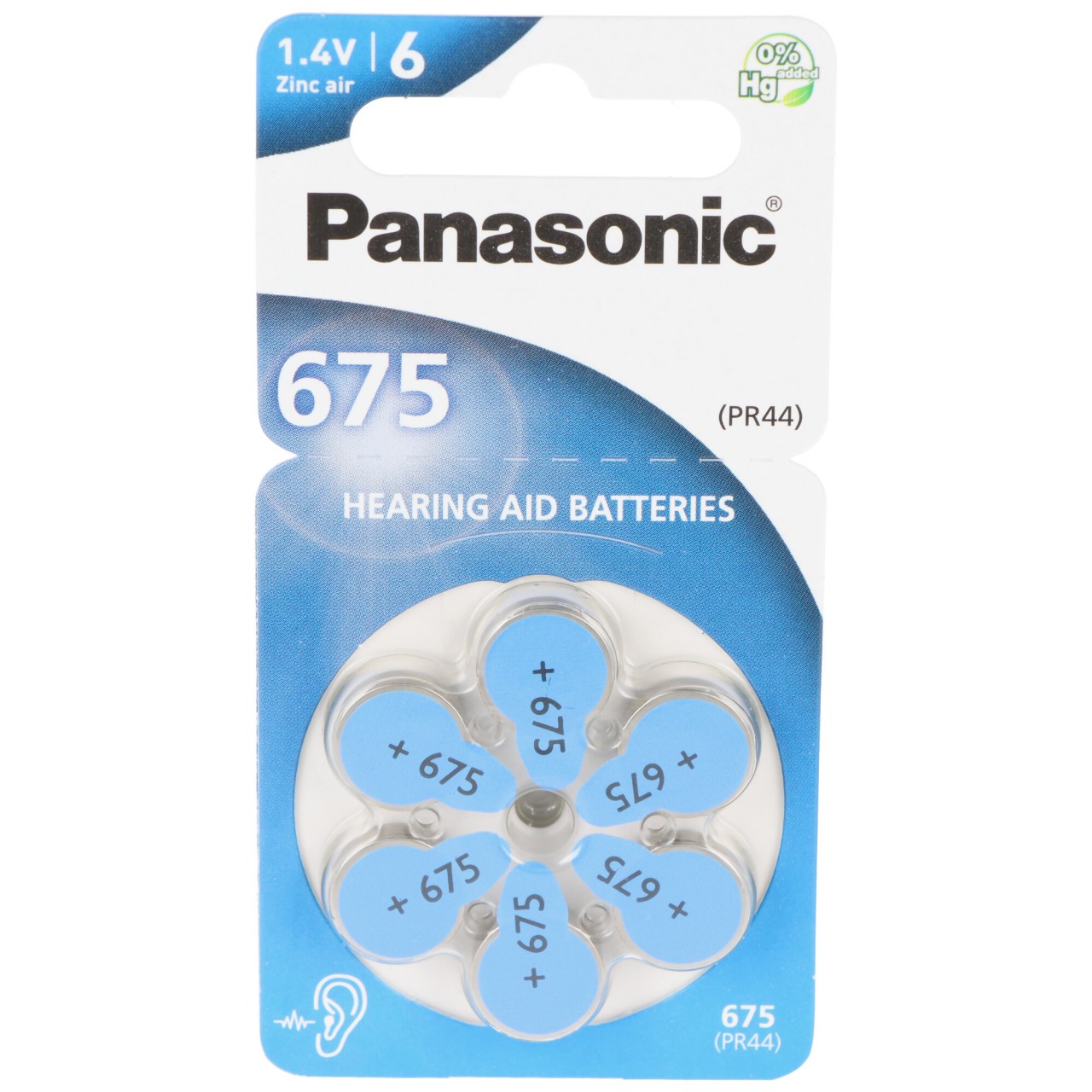 Panasonic Batterie Zinc Air, 675, 1.4V Retail Blister (6-Pack) von Panasonic