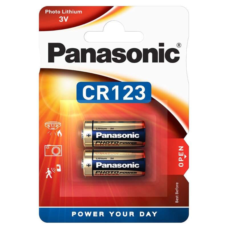 Panasonic CR123A Photobatterie - 2er Blister von Panasonic