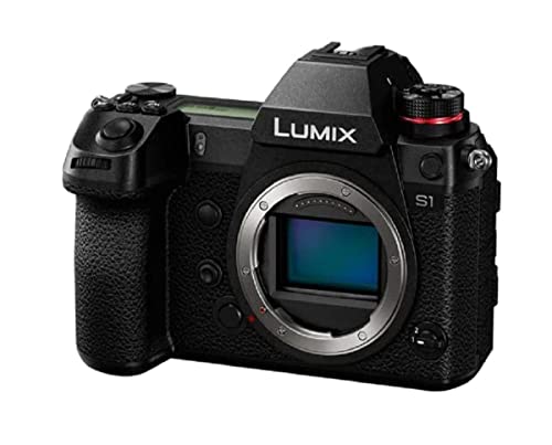 Panasonic DC-S1E-K spiegellose Vollformatkamera, 4K 60p/50p Videoaufnahmen mit Flip Screen (professionelle Videofunktionen. 24,2MP CMOS-Sensor, ohne Objektiv, Schwarz) von Panasonic