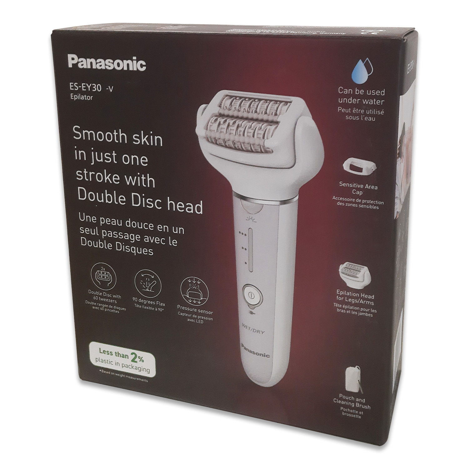 Panasonic ES-EY30-V503 Nass/Trockenepilierer 90° schwenkbarer Kopf weiß von Panasonic