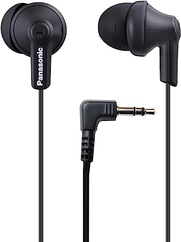 Panasonic ErgoFit Kabelgebundene Ohrhörer, In-Ear-Kopfhörer mit dynamischem kristallklarem Klang und ergonomischen, passgenauen Ohrstücken (S/M/L), 3,5-mm-Klinkenstecker für Handys und Laptops, ohne von Panasonic