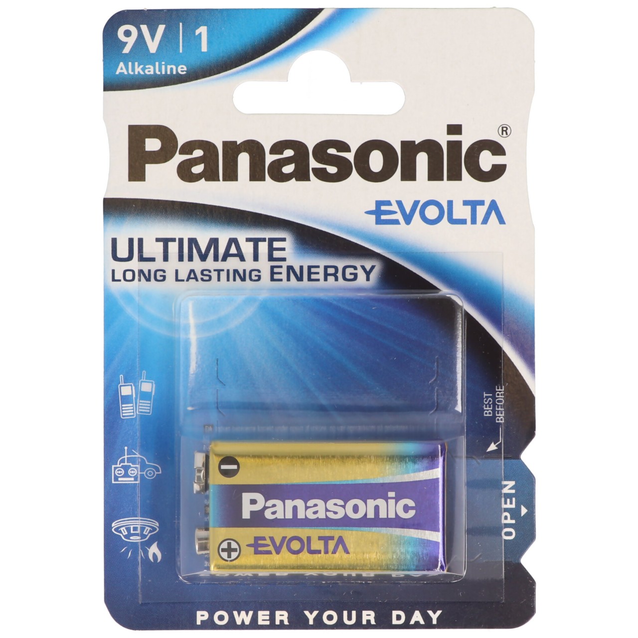 Panasonic Evolta 9V-Block, Alkaline Batterie, 9V Batterie ideal für Rauchmelder, Fernbedienungen Panasonic Evolta 9V-Block, Alkaline Batterie, 9V Batterie ideal für Rauchmelder, Fernbedienungen von Panasonic