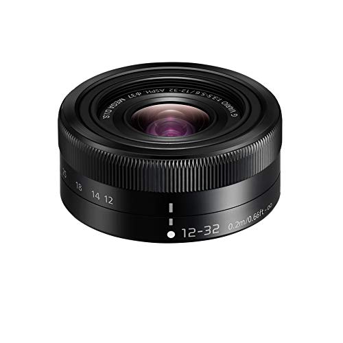 Panasonic H-FS12032E LUMIX G Vario Standardzoom 12-32 mm F3.5-5.6 ASPH. Objektiv (24-64 mm KB, O.I.S. Bildstabilisator) schwarz von Panasonic