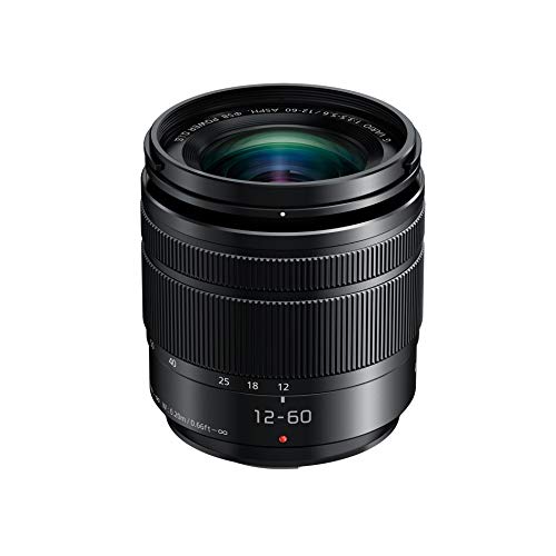 Panasonic H-FS12060E LUMIX G Vario 12-60 mm F3.5-5.6 ASPH. Objektiv (5x Zoom, Power O.I.S. Bildstabilisator, Staub-/ Spritzwasserschutz) schwarz von Panasonic