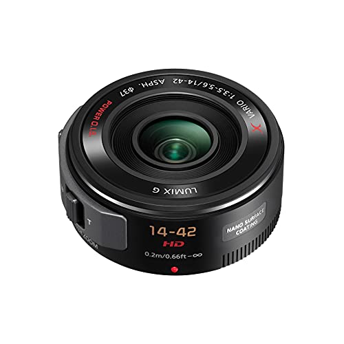 Panasonic H-PS14042E LUMIX G X Vario Powerzoom 14-42 mm F3.5-5.6 ASPH. Objektiv (28-44 mm KB, Power O.I.S. Bildstabilisator, Motorzoom) schwarz von Panasonic