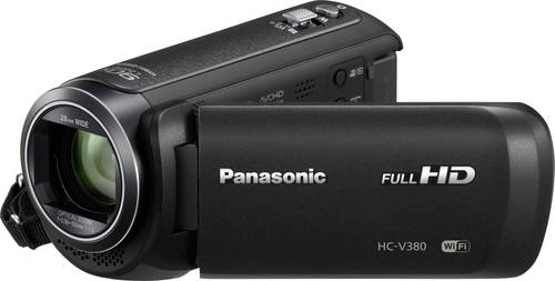 Panasonic HC-V380EG-K Camcorder 7.6cm 3 Zoll 2.2 Megapixel Opt. Zoom: 50 x Schwarz von Panasonic