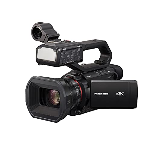 Panasonic HC-X2000E Profi Camcorder (4K Video, Kamera mit LEICA Objektiv, 25mm Weitwinkel, 24x optischer Zoom, Autofokus, professionelle Videokamera) von Panasonic