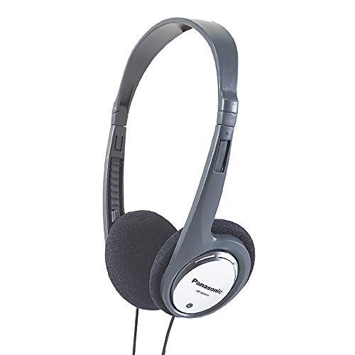 Panasonic HT030 Kabelgebundene ergonomische und faltbare Kopfhörer, Klarer Klang, Ideal für Sport und Reisen, 1,2 m Kabel, Silber von Panasonic