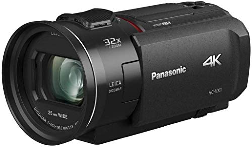 Panasonic HC-VX1EG-K Kompaktkamera Ultra HD 4K, 25 mm Weitwinkel, 24-Fach optischer Zoom, 4K Cropping, WLAN, Schwarz von Panasonic
