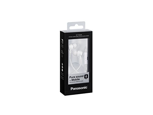 Panasonic In-Ear Kopfhörer RP-TCM360E-W (Ohrhörer, Headset, 3 Pass-Stücke (S/M/L), ergonomisches Design, weiß) von Panasonic