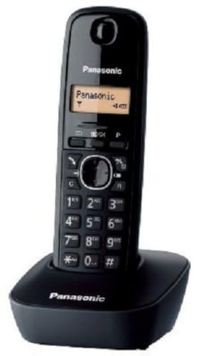 Panasonic KX-TG1611 Schnurlostelefon (DECT, Desktop, Schwarz, LCD, AAA, digital) von Panasonic