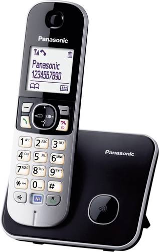 Panasonic KX-TG6811 DECT, GAP Schnurloses Telefon analog Freisprechen Schwarz, Silber von Panasonic