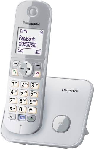 Panasonic KX-TG6811 DECT, GAP Schnurloses Telefon analog Freisprechen Silber, Grau von Panasonic