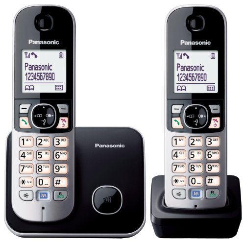 Panasonic KX-TG6812 DECT-Telefon Anrufer-Identifikation, Schwarz, Grau – Telefone (DECT-Telefon, Lautsprecher, 120 Eingänge, Anrufer-ID, Schwarz, Grau) von Panasonic