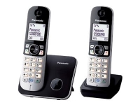 Panasonic KX-TG6812 Trådløs telefon Ingen nummervisning Sort von Panasonic