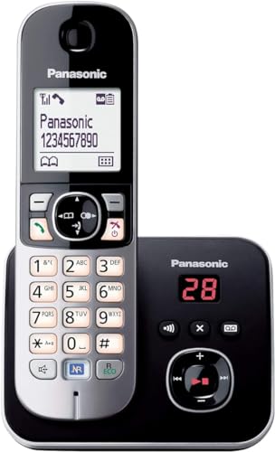 Panasonic KX-TG6821 DECT Telephone Caller ID Black Silver von Panasonic