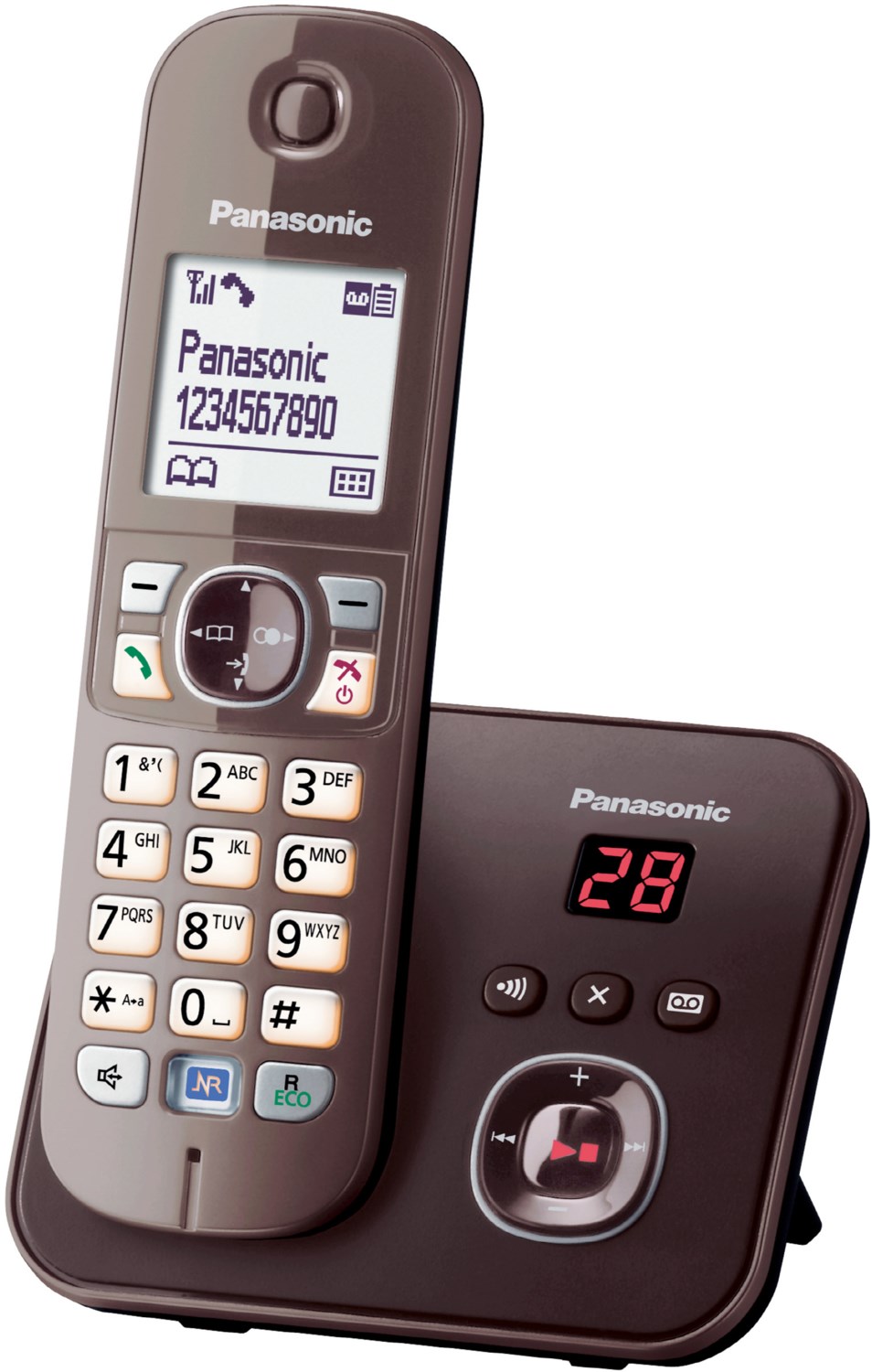 Panasonic KX-TG6821GA schnurloses Telefon mit Anrufbeantworter mocca-braun von Panasonic