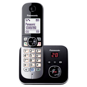 Panasonic KX-TG6821GB Schnurloses Telefon mit Anrufbeantworter schwarz-silber von Panasonic