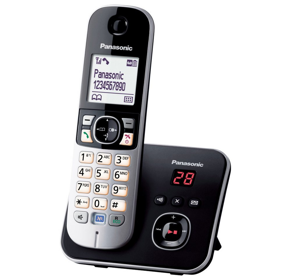 Panasonic KX-TG6821GB Schwarz Schnurloses Telefon Schnurloses DECT-Telefon Panasonic KX-TG6821GB Schwarz Schnurloses Telefon Schnurloses DECT-Telefon von Panasonic