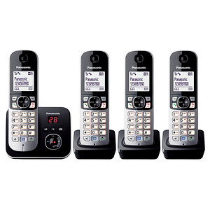 Panasonic KX-TG6824GB Schnurloses Telefon-Set mit Anrufbeantworter schwarz-silber Panasonic KX-TG6824GB Schnurloses Telefon-Set mit Anrufbeantworter schwarz-silber von Panasonic