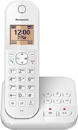 Panasonic KX-TGC 420 GW, schnurloses Telefon mit Anrufbeantworter, Weiß von Panasonic