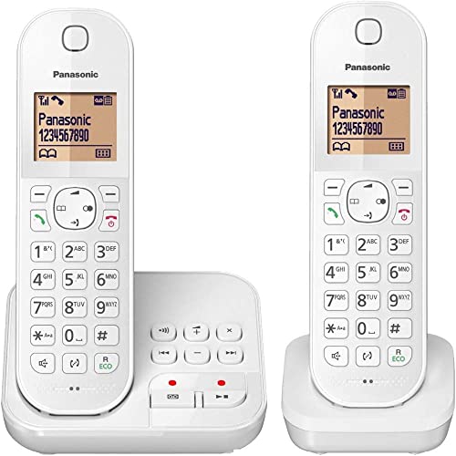 Panasonic KX-TGC 422 GW, schnurloses Telefon mit Anrufbeantworter und Zusatz-Set, weiss von Panasonic