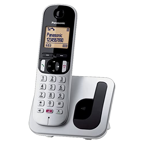 Panasonic KX-TGC250JTS Digitales schnurloses Telefon, Basiseinheit und Einzelempfänger, Anrufer-ID, Blockierung unerwünschter Anrufe, Freisprecheinrichtung, Eco-One-Touch-Modus, Wecker, LCD-Display, von Panasonic