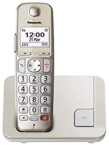 Panasonic KX-TGE250GN Schnurlostelefon (Bis zu 1.000 Telefonnummern sperren, übersichtliche Schriftgröße mit starkem Kontrast , extra lauter Hörer, Voll-Duplex Freisprechen) von Panasonic