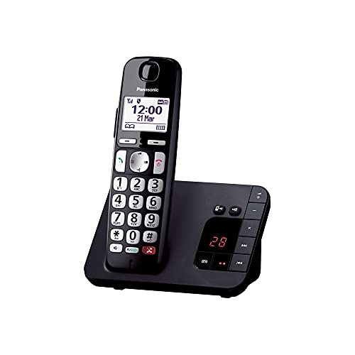 Panasonic KX-TGE260JTB Schnurlostelefon, verstärkte Lautstärke, Anrufbeantworter, Anrufsperre, Anruferkennung, ideal für Senioren, einfach zu bedienen Panasonic KX-TGE260JTB Schnurlostelefon, verstärkte Lautstärke, Anrufbeantworter, Anrufsperre, Anruferkennung, ideal für Senioren, einfach zu bedienen von Panasonic