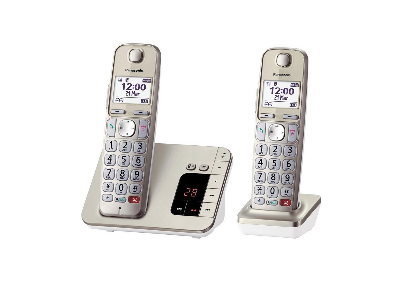 Panasonic KX-TGE262GN Schnurloses DECT-Telefon (Große beleuchtete Tastatur) von Panasonic