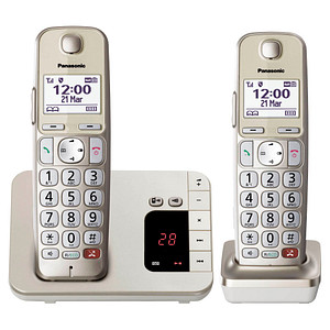 Panasonic KX-TGE262GN Schnurloses Telefon-Set mit Anrufbeantworter champagner Panasonic KX-TGE262GN Schnurloses Telefon-Set mit Anrufbeantworter champagner von Panasonic