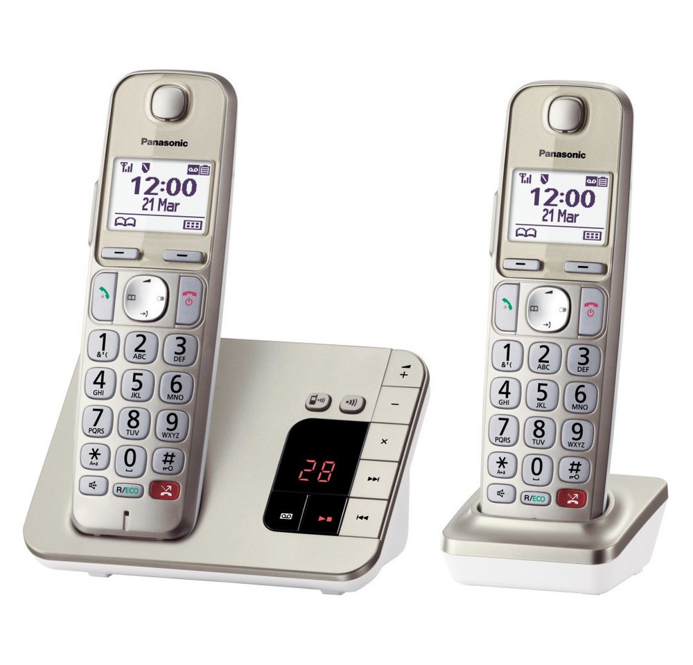 Panasonic KX-TGE262GN champagner Schnurloses Telefon Schnurloses DECT-Telefon Panasonic KX-TGE262GN champagner Schnurloses Telefon Schnurloses DECT-Telefon von Panasonic