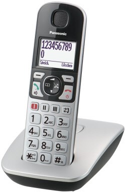 Panasonic KX-TGE510GS schnurloses Senioren-Telefon silber von Panasonic