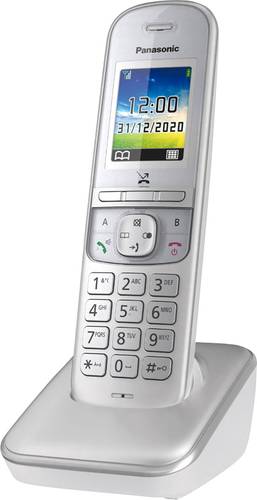 Panasonic KX-TGH710GG DECT Schnurloses Telefon analog Freisprechen, Babyphone Silber von Panasonic