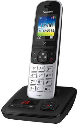 Panasonic KX-TGH720 - DECT-Telefon - Kabelloses Mobilteil - Freisprecheinrichtung - 200 Eintragungen - Anrufer-Identifikation - Schwarz (KX-TGH720GS) von Panasonic