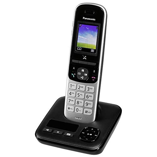 Panasonic KX-TGH720GS Schnurlostelefon mit Anrufbeantworter (DECT Telefon, strahlungsarm, Farbdisplay, Anrufsperre, Freisprechen) schwarz von Panasonic