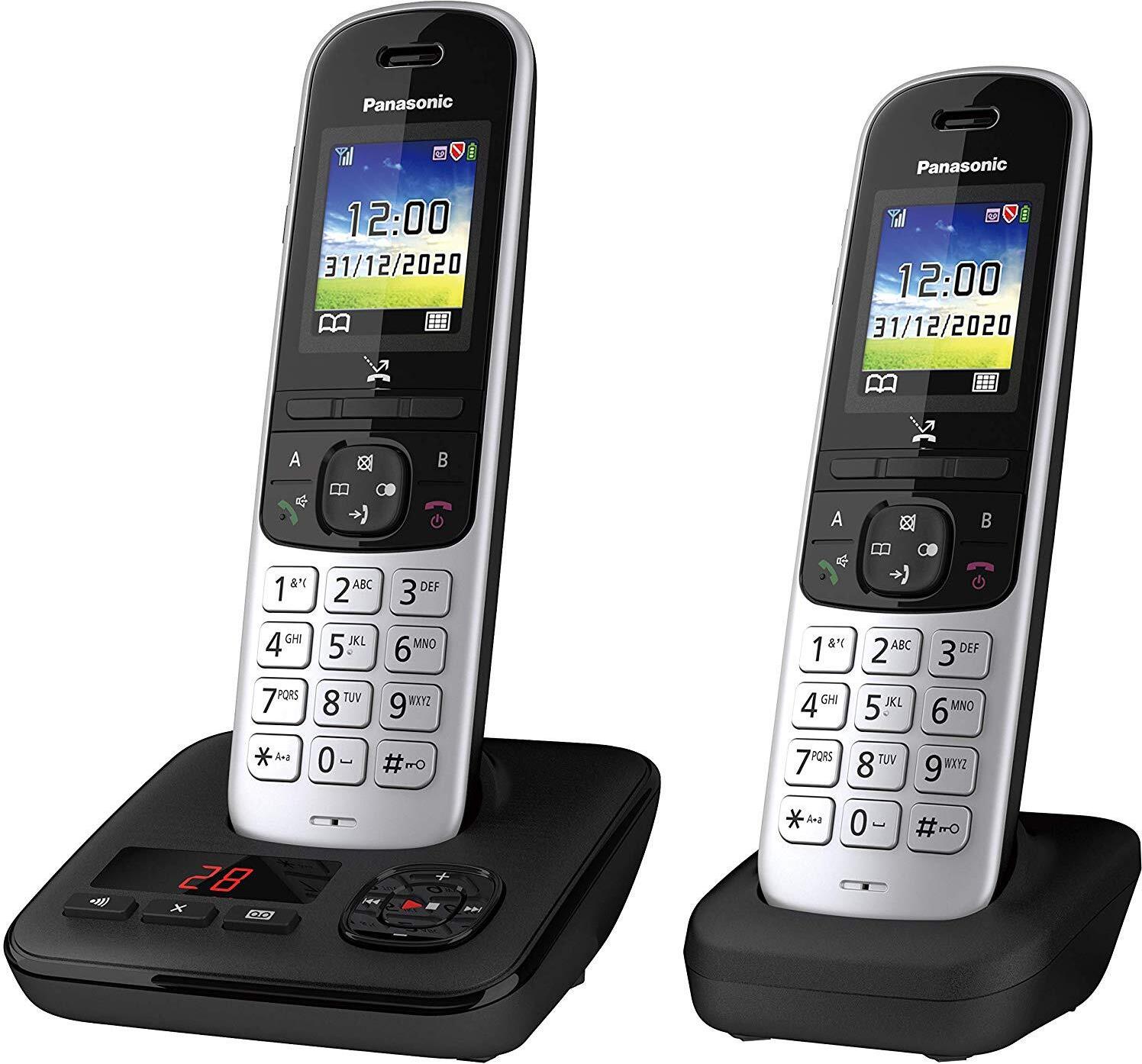 Panasonic KX-TGH722 - DECT-Telefon - Kabelloses Mobilteil - Freisprecheinrichtung - 200 Eintragungen - Anrufer-Identifikation - Schwarz (KX-TGH722GS) von Panasonic