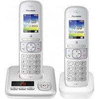 Panasonic KX-TGH722G schnurloses DECT Festnetztelefon AB, 2x Mobilteil silber von Panasonic