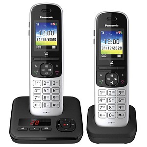 Panasonic KX-TGH722GS Schnurloses Telefon-Set mit Anrufbeantworter silber-schwarz von Panasonic