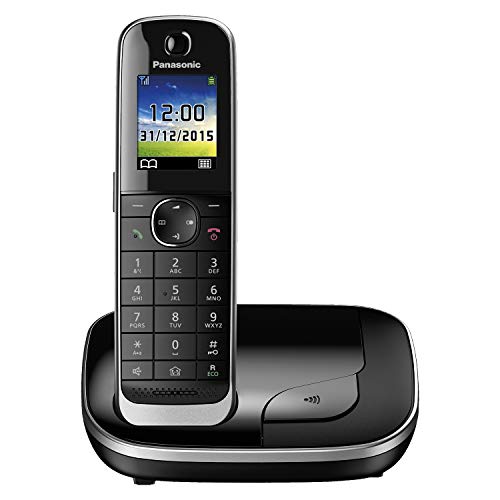Panasonic KX-TGJ310GB Familien-Telefon ohne Anrufbeantworter (schnurloses Telefon, strahlungsarm, Anrufschutz, DECT Basisstation, Freisprechen) schwarz von Panasonic