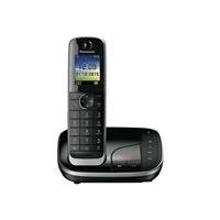 Panasonic KX TGJ320GB - Schnurlostelefon - Anrufbeantworter mit Rufnummernanzeige - DECT - Schwarz (KX-TGJ320GB) von Panasonic