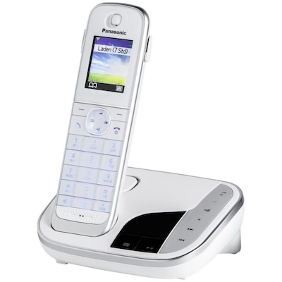 Panasonic KX-TGJ320GW schnurloses DECT Festnetztelefon mit AB weiß von Panasonic