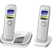 Panasonic KX TGJ322GW - Schnurlostelefon - Anrufbeantworter mit Rufnummernanzeige - DECT - weiß + zusätzliches Handset (KX-TGJ322GW) von Panasonic