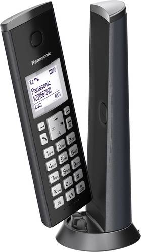 Panasonic KX-TGK220GM DECT Schnurloses Telefon analog Anrufbeantworter, Design Telefon, Freisprechen von Panasonic