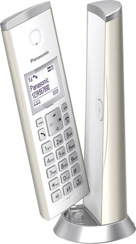 Panasonic KX-TGK220GN Schnurloses Telefon analog Anrufbeantworter, Design Telefon, Freisprechen, mit von Panasonic