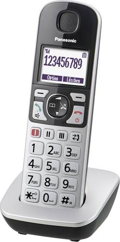 Panasonic KX-TGQ500GS Schnurloses Telefon VoIP Beleuchtetes Display Silber-Schwarz von Panasonic